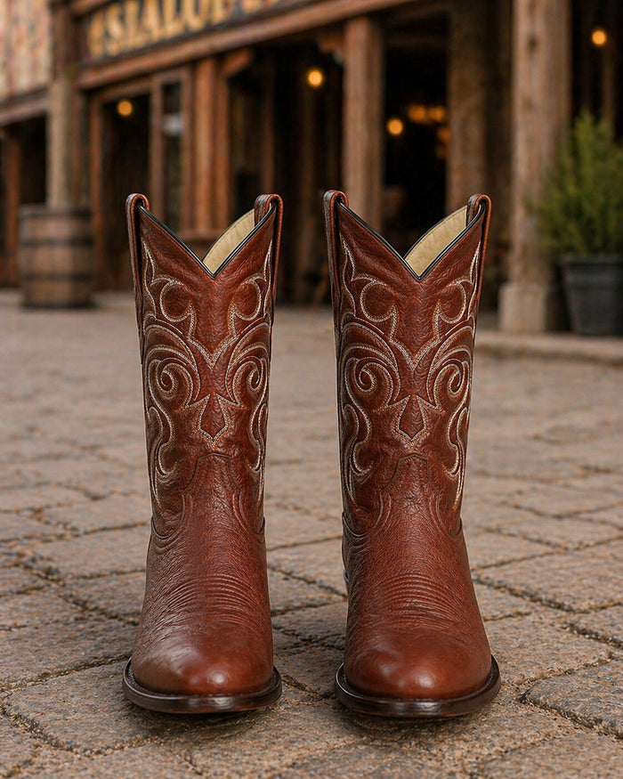 Botas de Cuero con Acabado Grizzly LAB-6527