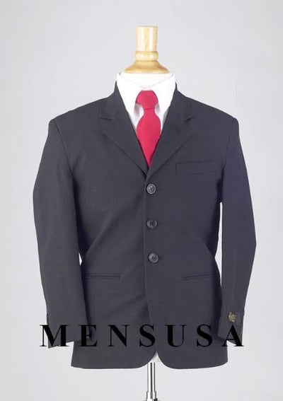 Boy's Solid Dark Navy Blue Suit For Men 3 Buttons Light Weight Kids Sizes Soft Fabric Suit Prefect for toddler Suit wedding attire outfits mensusa