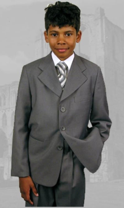 Kids B100 Gray Boy's Dress Suit Hand Made Perfect for toddler Suit wedding attire outfits