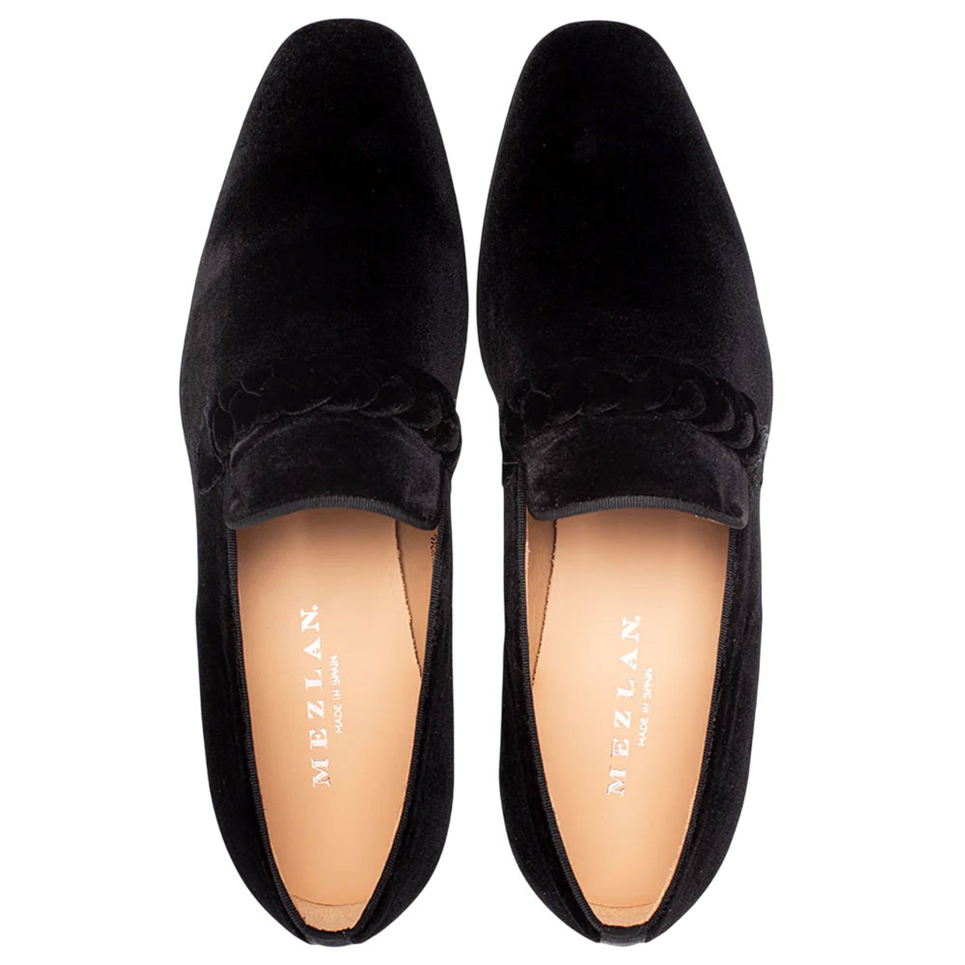 Prima Braided Velvet Black Slip-On by Mezlan