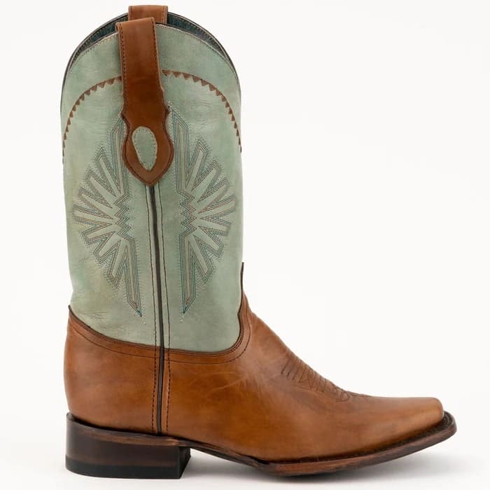 Ferrini Santa Fe Leather Cowboy Boot Brandy