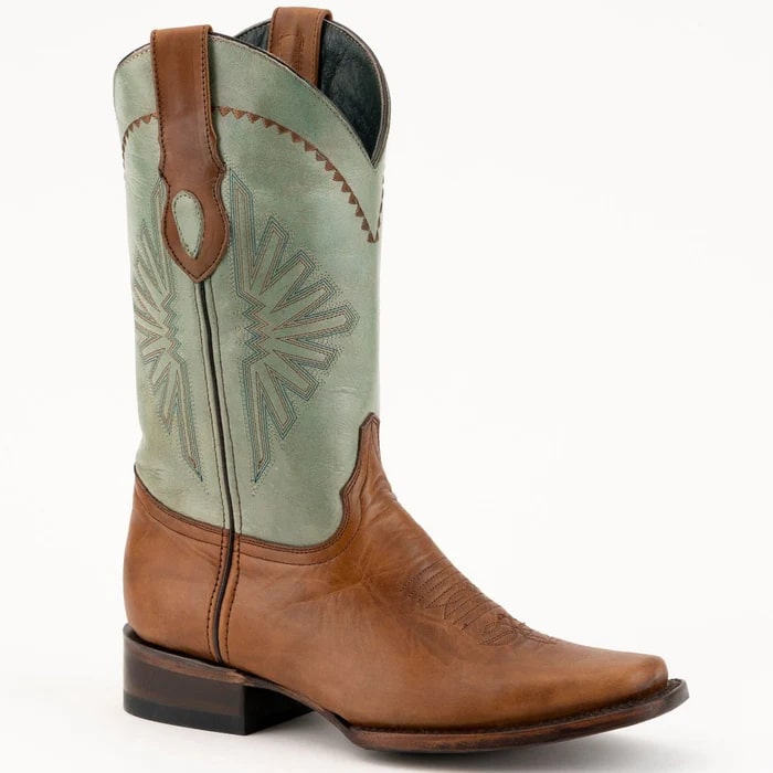 Ferrini Santa Fe Leather Cowboy Boot Brandy