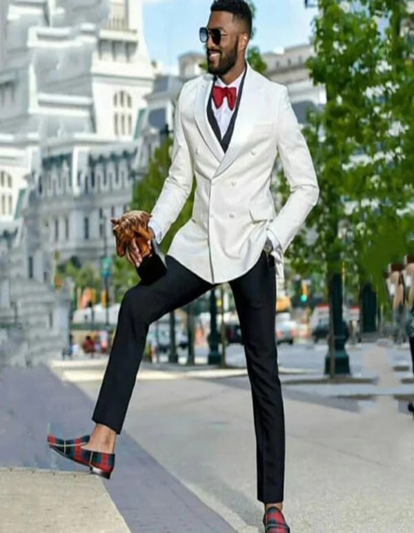 Ivory Double Breasted Tuxedo Dinner Jacket - Cream Dinner Jacket