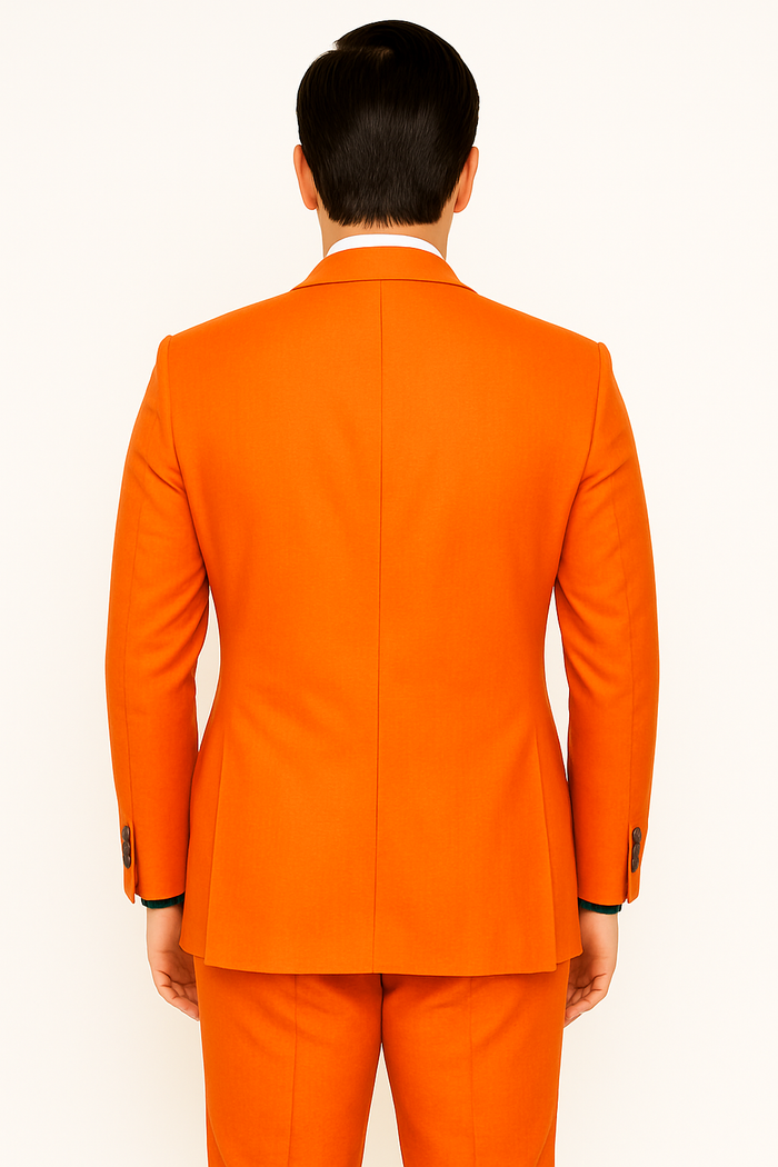 SKU#JA57926 Bright Orange Suit With Pants - Light Orange Suit