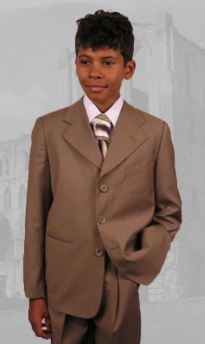 Kids B100 Camel ~ Boy's Dress Suit Hand Made Perfect for toddler Suit wedding attire outfits