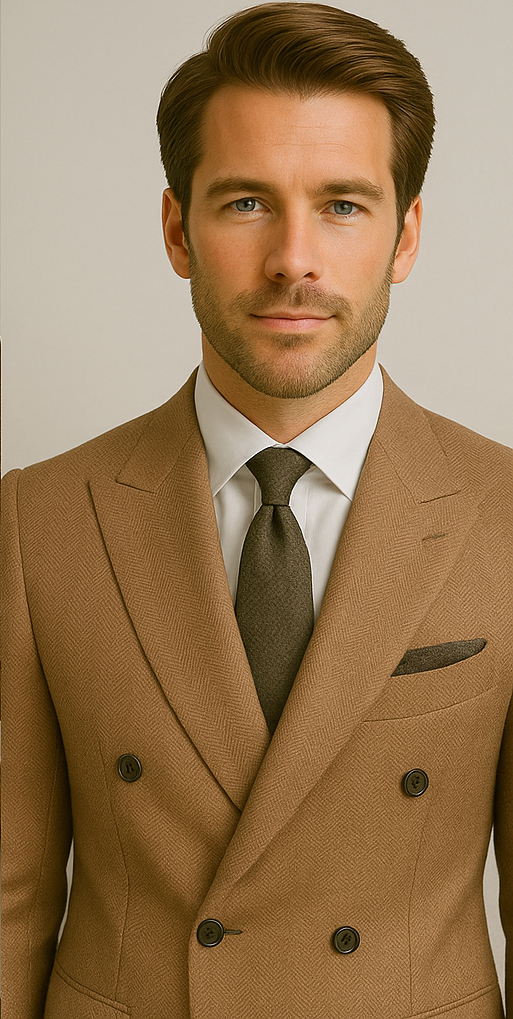 Italian Wool Double Breasted Business Suit