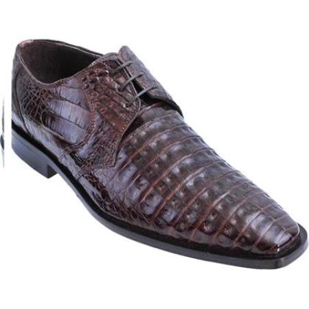 Brown Dress Shoe Full Gator Belly Dress Shoe – Brown