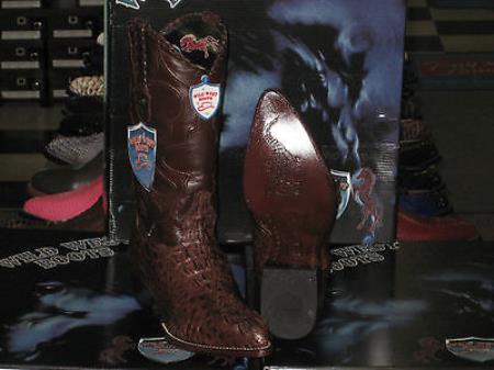 Wild West Brown Genuine Crocodile ~ World Best Alligator ~ Gator Skin Western Cowboy Dress Cowboy Boot Cheap Priced For Sale Online(D)