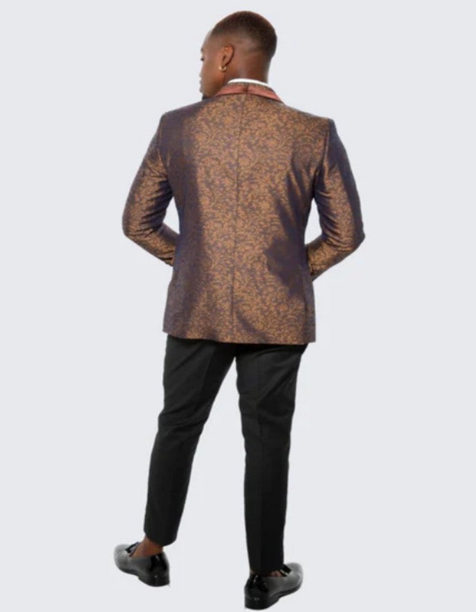 Brown Paisley Hybrid Tuxedo Jacket