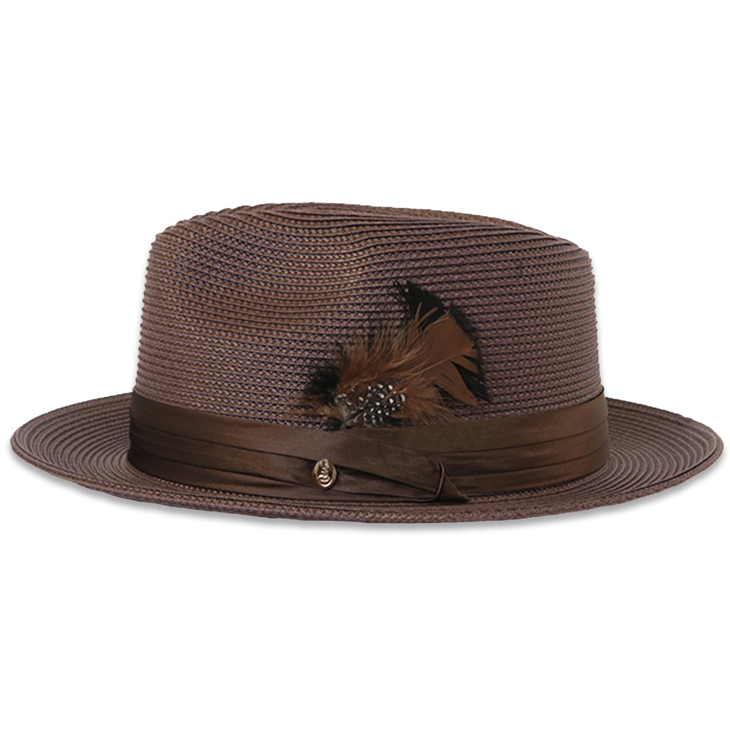 Tapa Brown Fedora – Men’s Crushable Straw Dress Hat