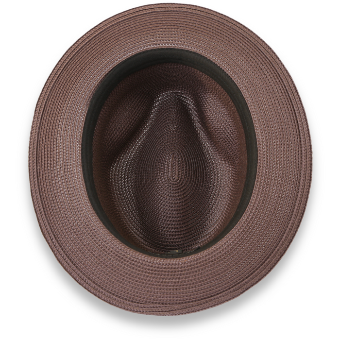 Tapa Brown Fedora – Men’s Crushable Straw Dress Hat