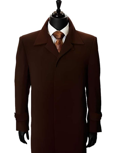 Carmel Zhao Brown Microfiber Trench Dress Coat