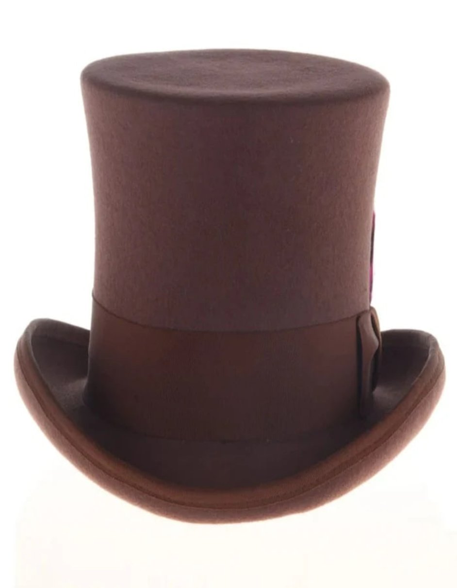 Victorian Steampunk Loden Felt Top Hat