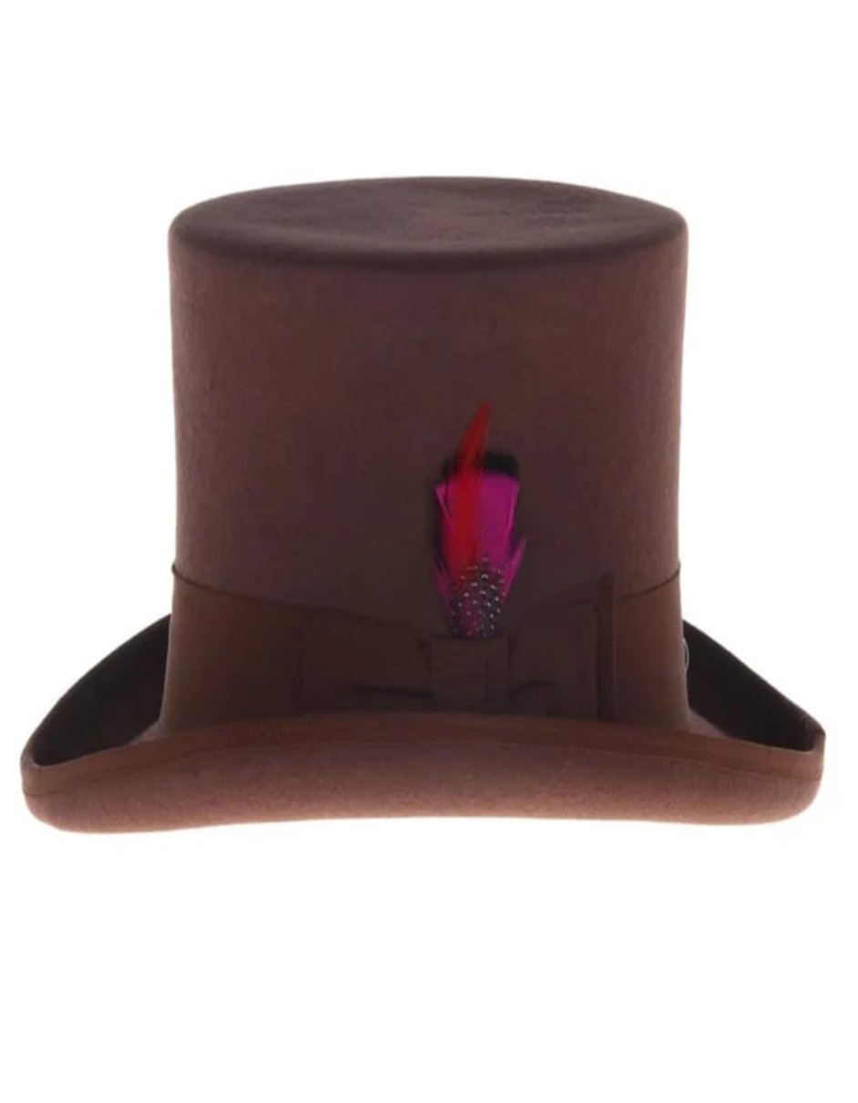 Victorian Steampunk Loden Felt Top Hat