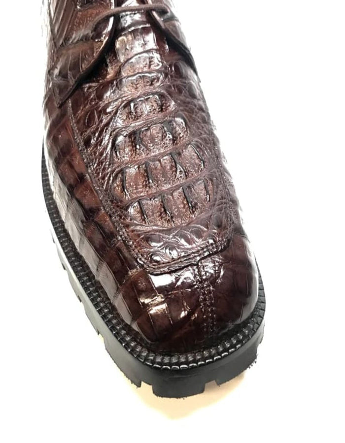Los Altos Hornback Crocodile Ankle Boots