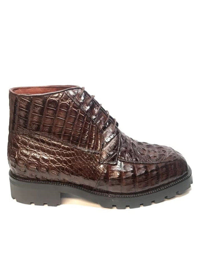 Los Altos Hornback Crocodile Ankle Boots