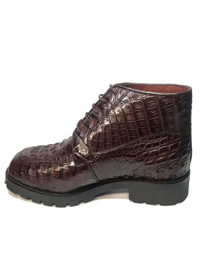 Los Altos Hornback Crocodile Ankle Boots