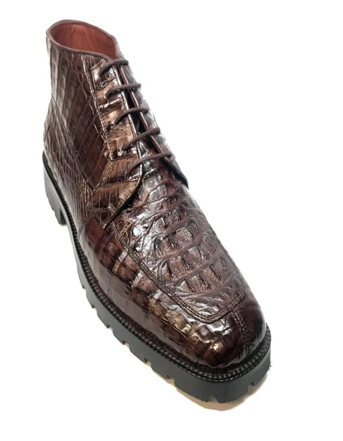 Los Altos Hornback Crocodile Ankle Boots