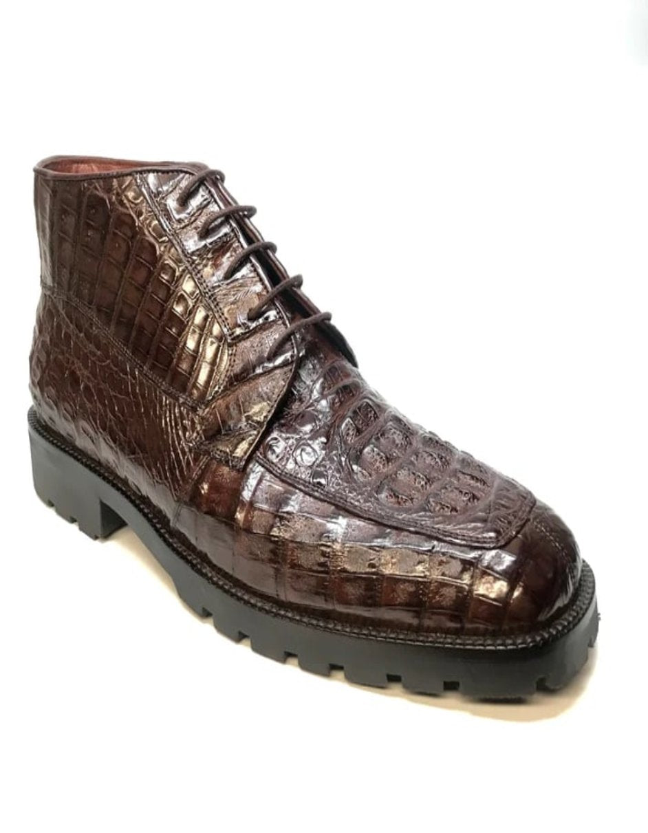 Los Altos Hornback Crocodile Ankle Boots