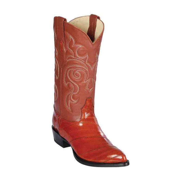 Men's Brown Eel Leather Boots by Los Altos