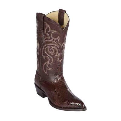 Teju Lizard Brown J-Toe Boot by Los Altos