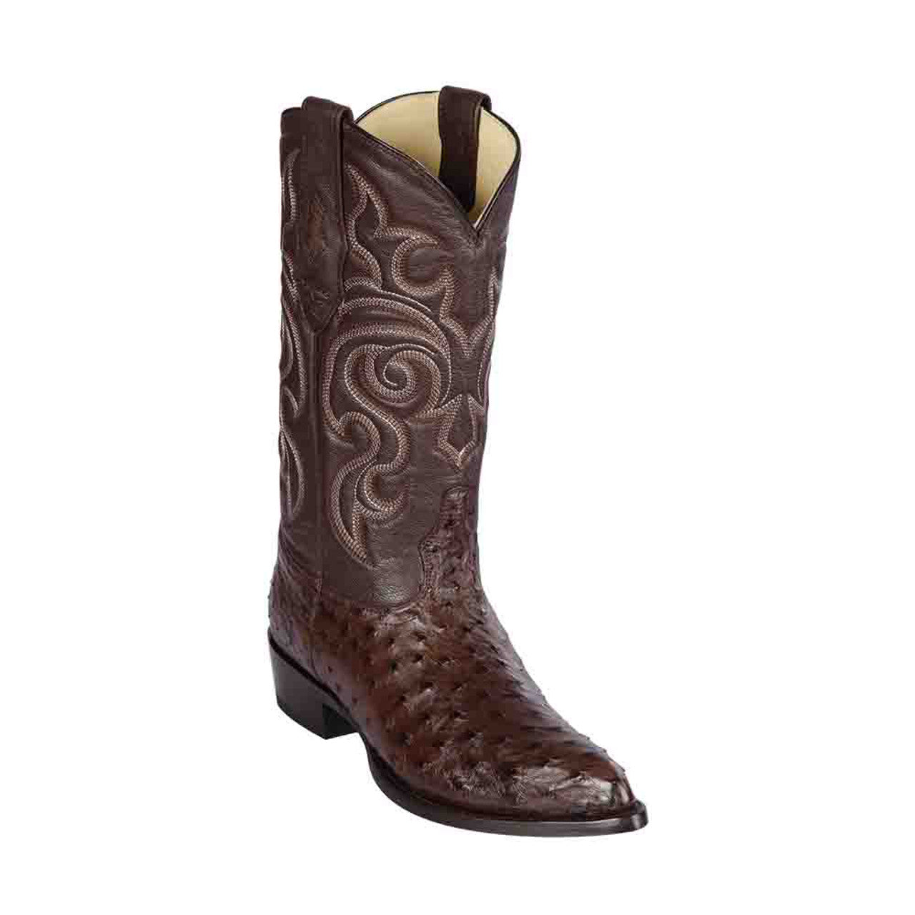 Men's Brown Full Quill Ostrich Boots
