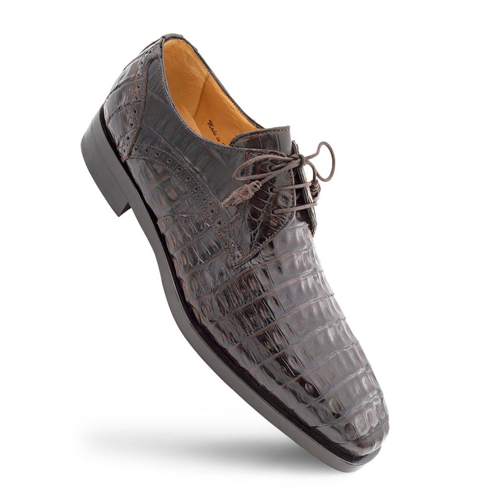 Golfo Derby Crocodile Shoes by Mezlan, Made in Spain