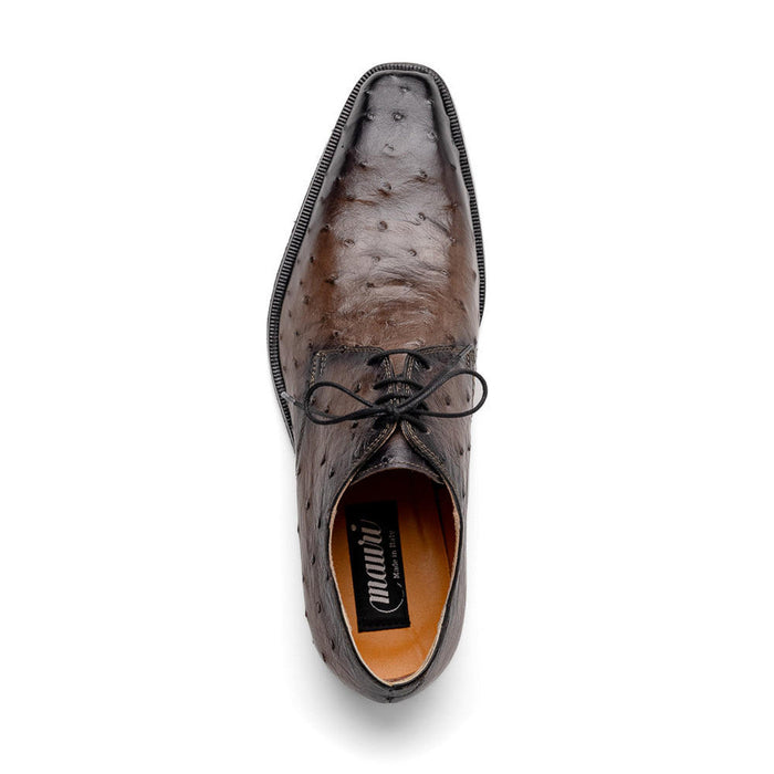 Mauri Italy Men's Ostrich Shoes Dillinger Brown