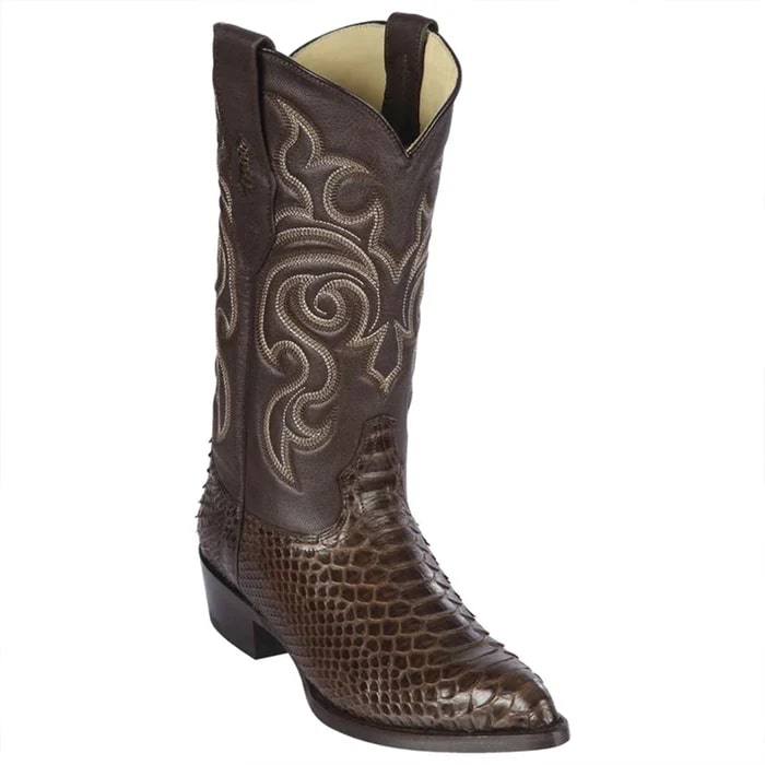 Brown Snakeskin Dress Cowboy Boots by Los Altos