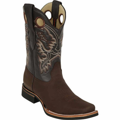 Brown Square Toe Cowboy Boot by Los Altos