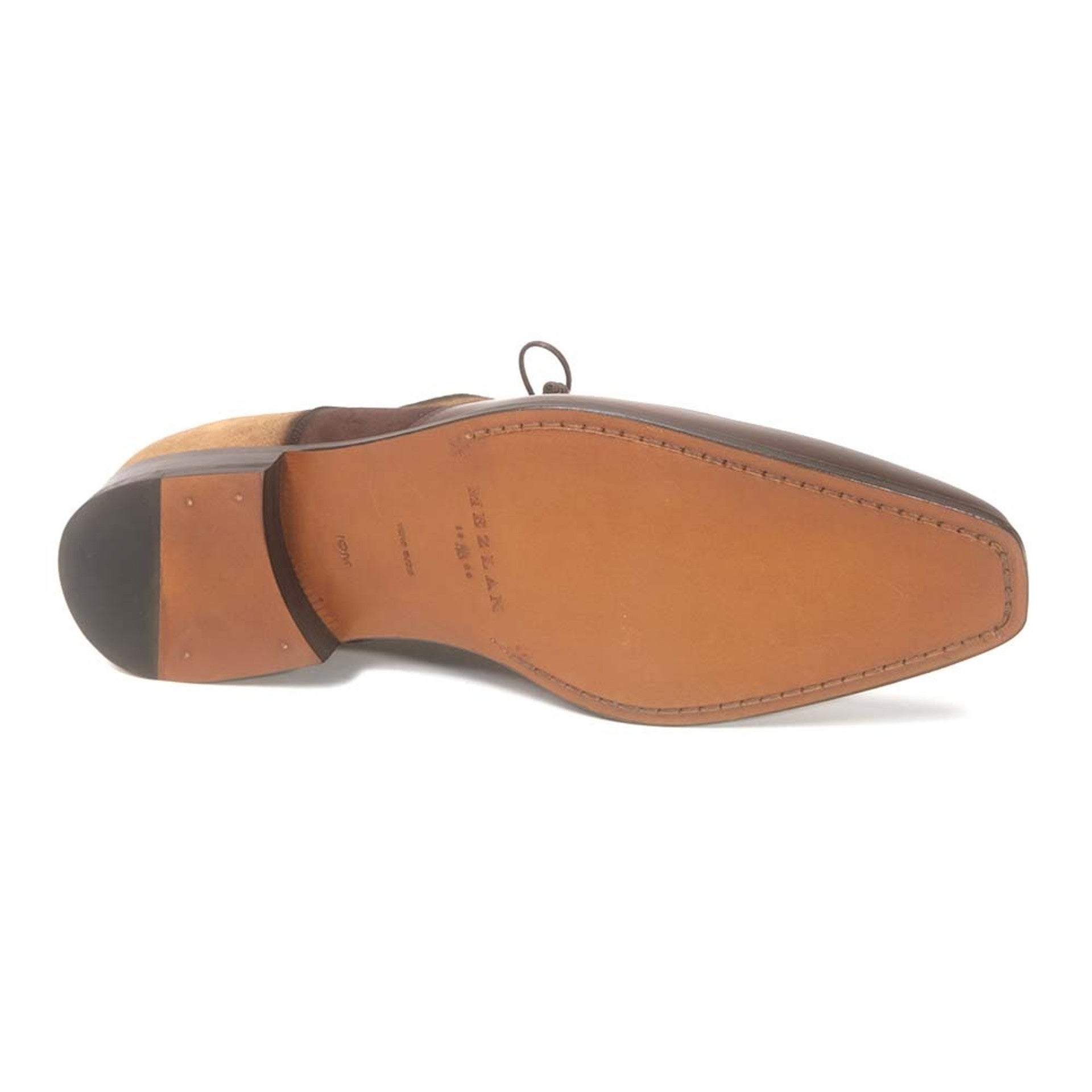 Mezlan Brown & Cognac Suede Wing Tip Oxford