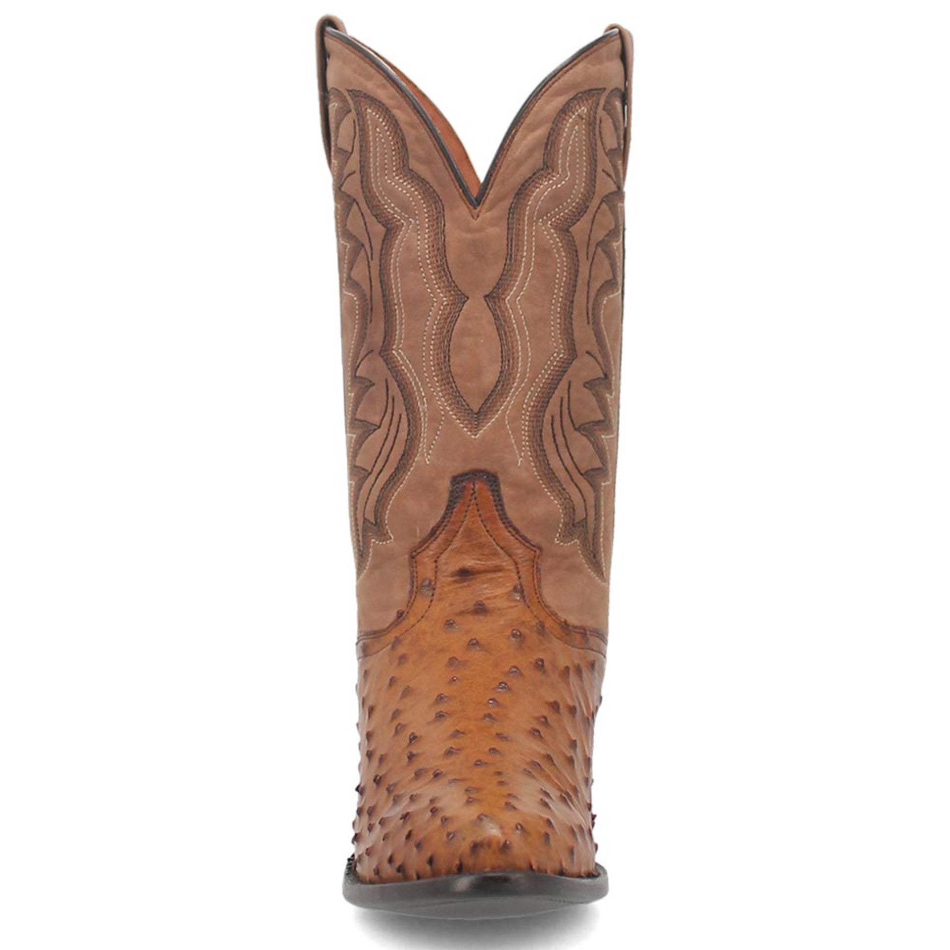 Dan Post Ostrich Leather Round Toe Boots