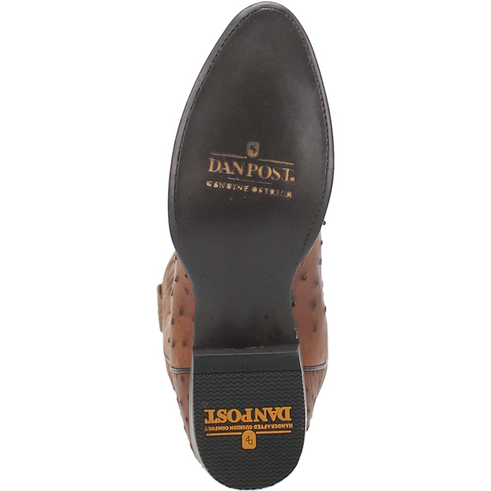 Dan Post Ostrich Leather Round Toe Boots