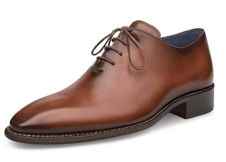 Mezlan Enterprise Brown Calfskin Men’s Plain Toe Shoe