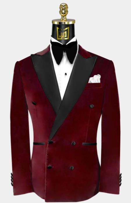 Velvet Double Breasted Tuxedo Dinner Jacket