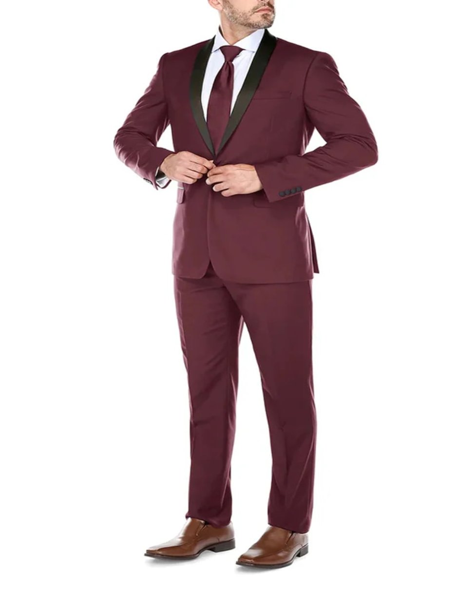 Burgundy Prom & Wedding Tuxedo for Men