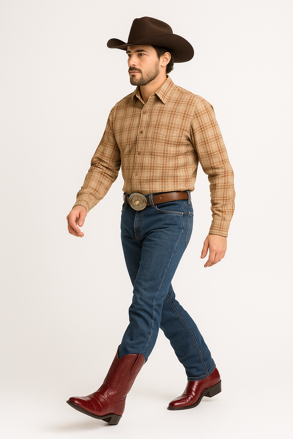 Mens Eel Cowboy Boot - "Burgundy" Boot