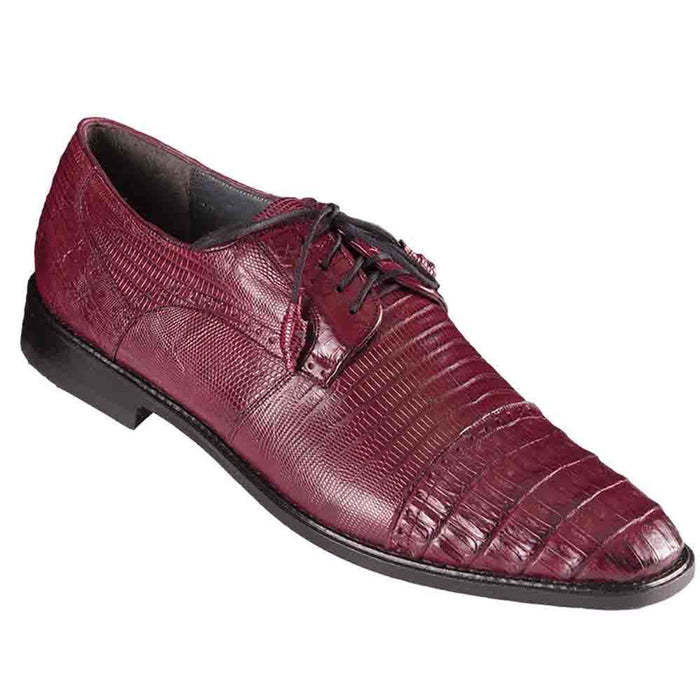 Los Altos Burgundy Caiman & Teju Lizard Oxford Shoes