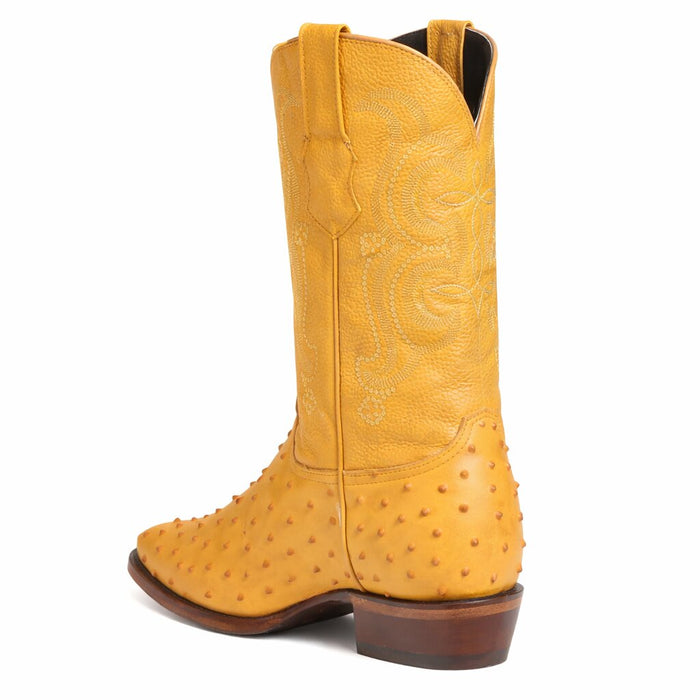 Buttercup Ostrich Print Boots Pointed Toe
