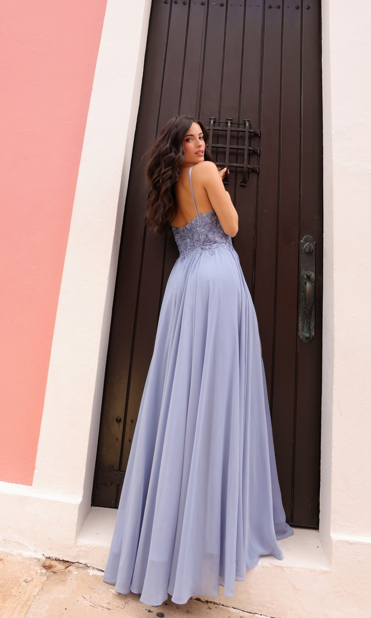 Nox Anabel C1462 Pastel Long A-Line Prom Dress