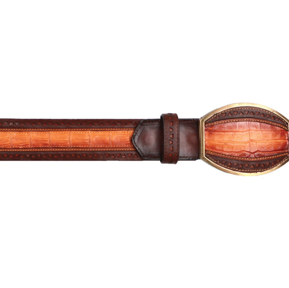 Cinto Corte Laser de Cocodrilo Belly Original