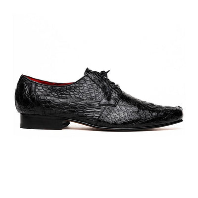 Marco Di Milano Leonardo Black Caiman Derby Oxfords