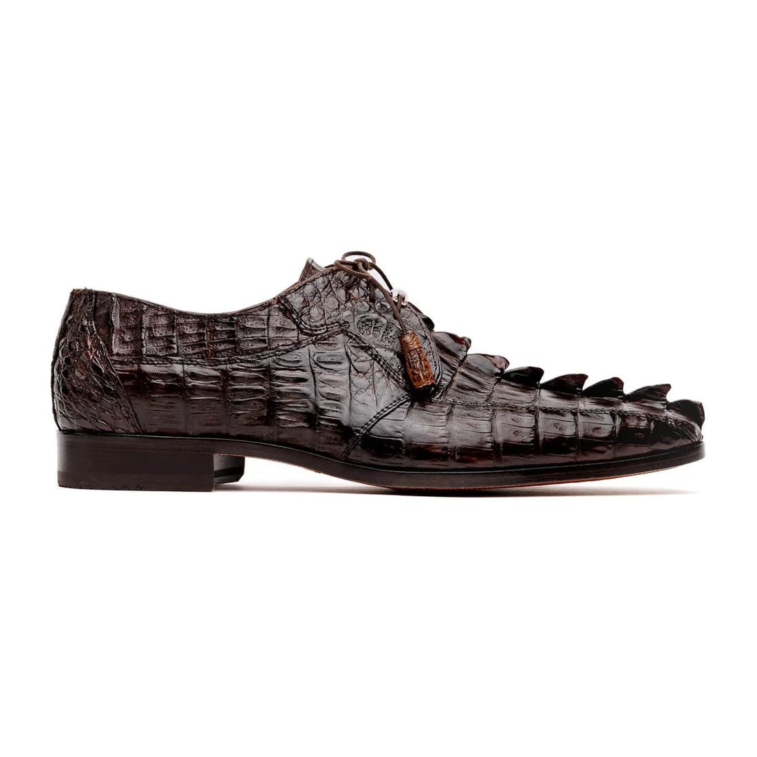 Marco Di Milano Cancun Brown Hornback Crocodile Derby
