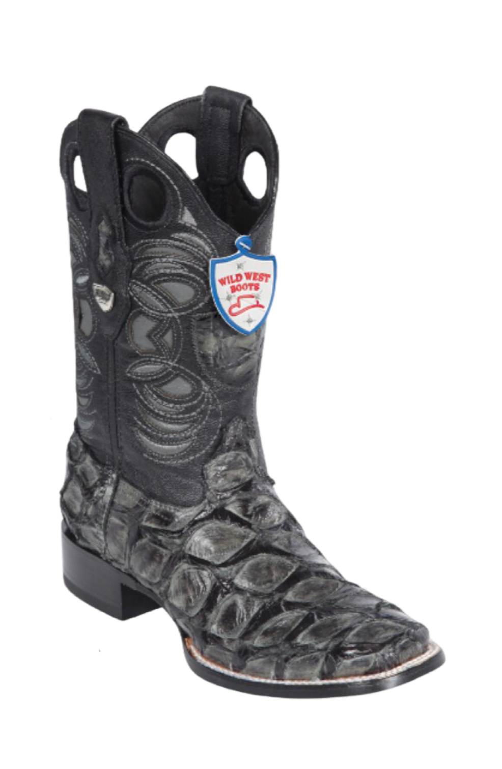 Bota de Pirarucu Original Horma Punta Cuadrada Wild West