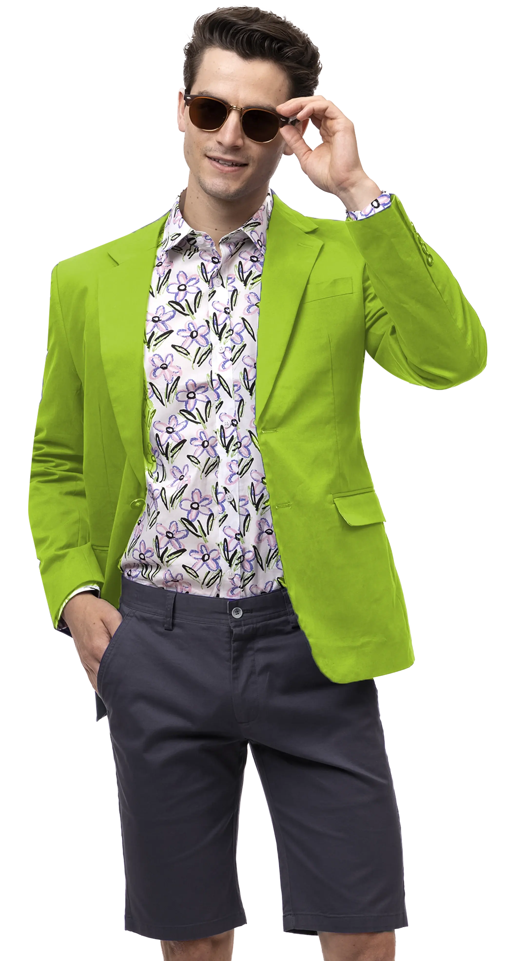 Men's Summer Classic Fit Sport Coat Apple Green - Lime Green Summer Blazer