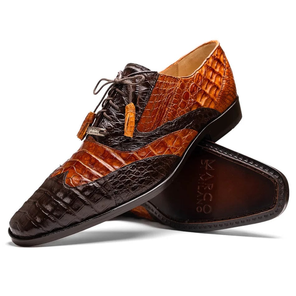 Luciano Exotic Crocodile Wingtip Oxfords