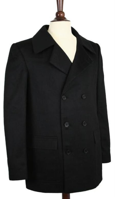 COAT08 Wool Designer Men's Wool Men's Peacoat Sale Wool Blend Double Breasted Men's Overcoat Broad Lapels Side Pocket in 3 Color mensusa