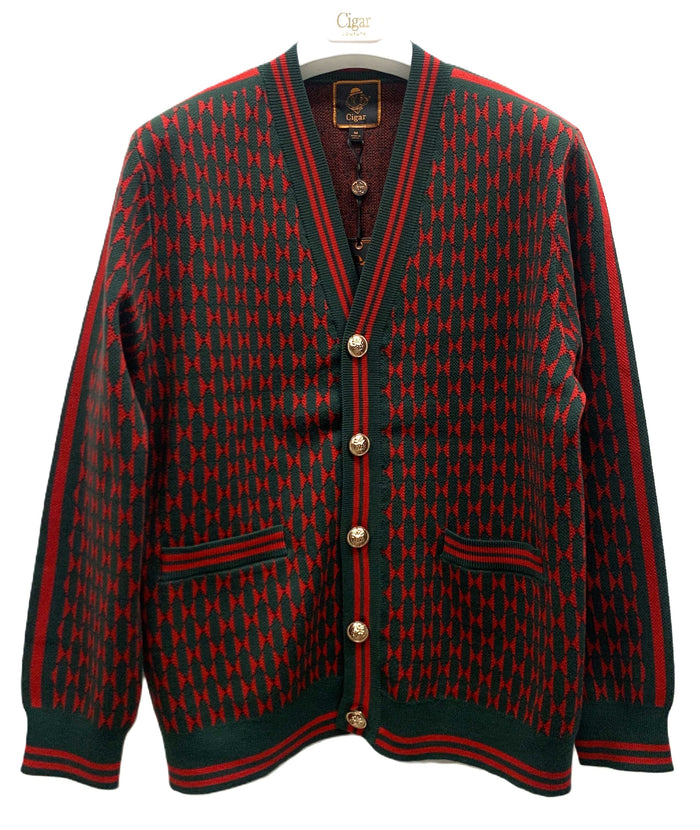 Cigar Couture Cardigan Sweater - Forest by MensItaly