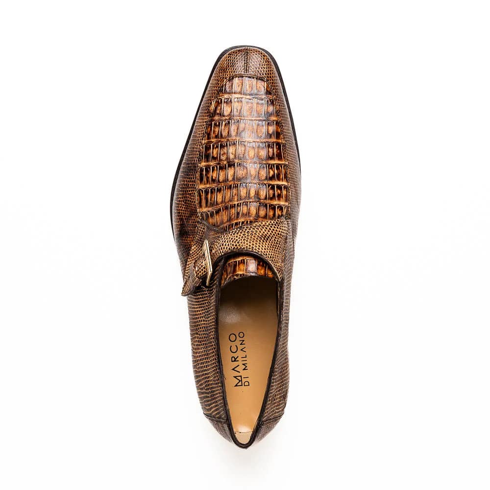 Toluca Monk Strap Lizard & Crocodile Loafers