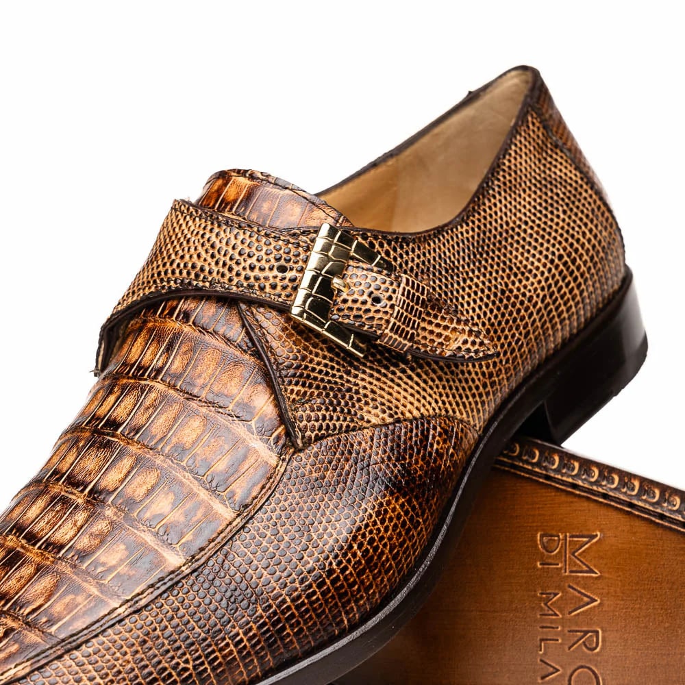 Toluca Monk Strap Lizard & Crocodile Loafers